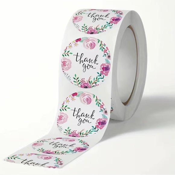500 Roll of Thank You Stickers - Picture 5 of 6